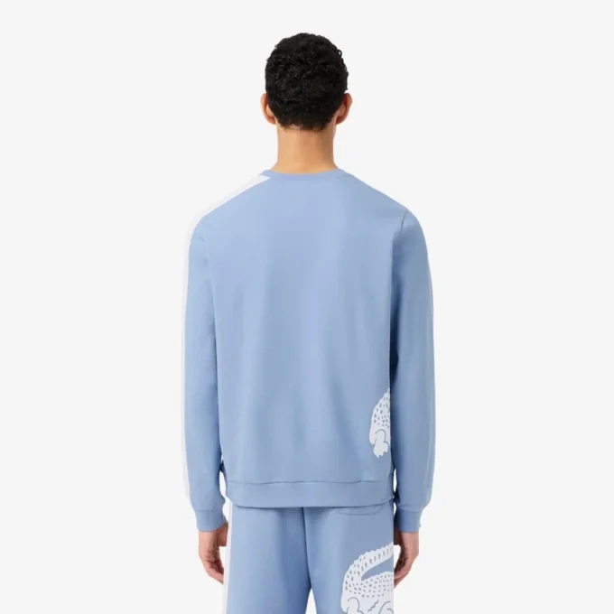 Herren-Lounge-Sweatshirt aus bedrucktem Fleece