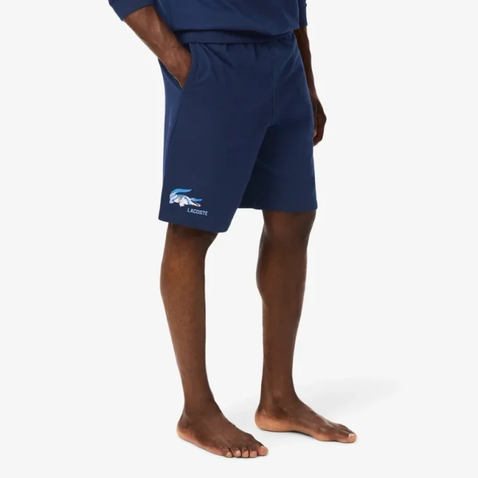Herren-Loungewear-Shorts aus Fleece mit geradem Schnitt