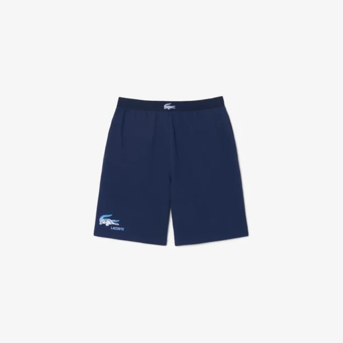 Herren-Loungewear-Shorts aus Fleece mit geradem Schnitt