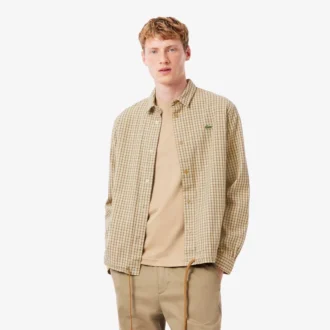 Herren-Oversize-Overshirt aus schwerer Baumwolle mit Karomuster