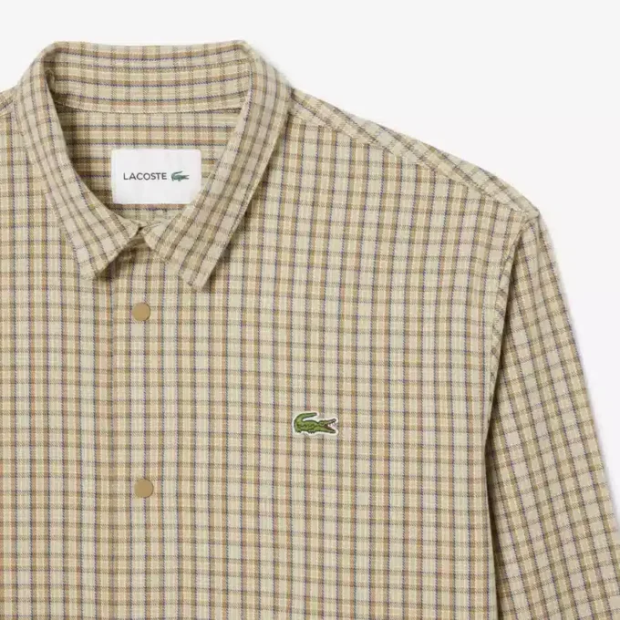 Herren-Oversize-Overshirt aus schwerer Baumwolle mit Karomuster