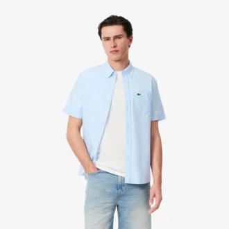 Herren-Oxfordhemd mit kurzen Ärmeln in Regular Fit
