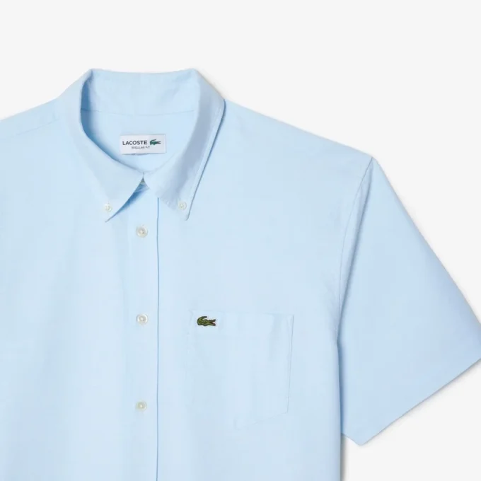 Herren-Oxfordhemd mit kurzen Ärmeln in Regular Fit