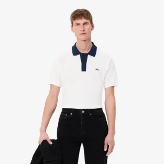 Herren-Poloshirt „Classic Fit“ mit kontrastierendem Kragen L.12.12