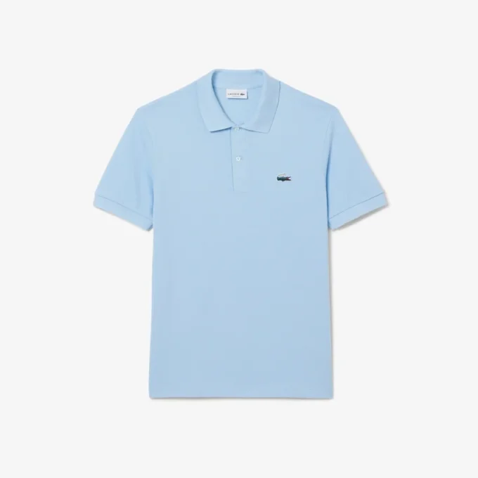 Herren-Poloshirt in klassischer Passform mit Krokodil-Piqué-Muster