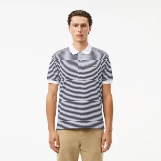 Herren-Poloshirt L.12.12 mit Streifenmuster in klassischer Passform