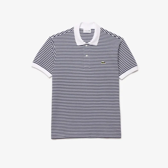 Herren-Poloshirt L.12.12 mit Streifenmuster in klassischer Passform