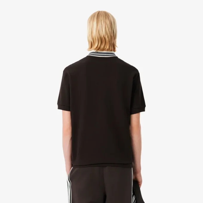 Herren-Poloshirt „Made in France“ mit klassischer Passform und gestreiftem Kragen