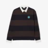 Herren-Poloshirt mit gestreiftem Muster und lockerer Passform