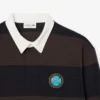 Herren-Poloshirt mit gestreiftem Muster und lockerer Passform