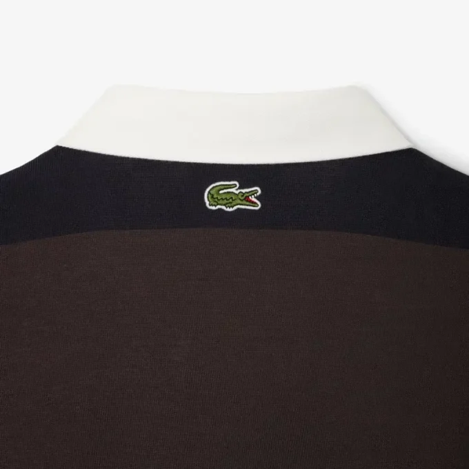 Herren-Poloshirt mit gestreiftem Muster und lockerer Passform