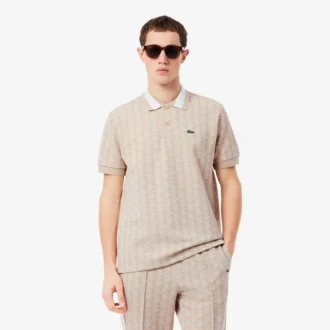 Herren-Poloshirt mit klassischer Passform und Monogramm