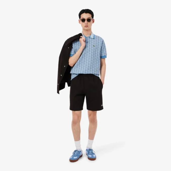 Herren-Poloshirt mit klassischer Passform und Monogramm