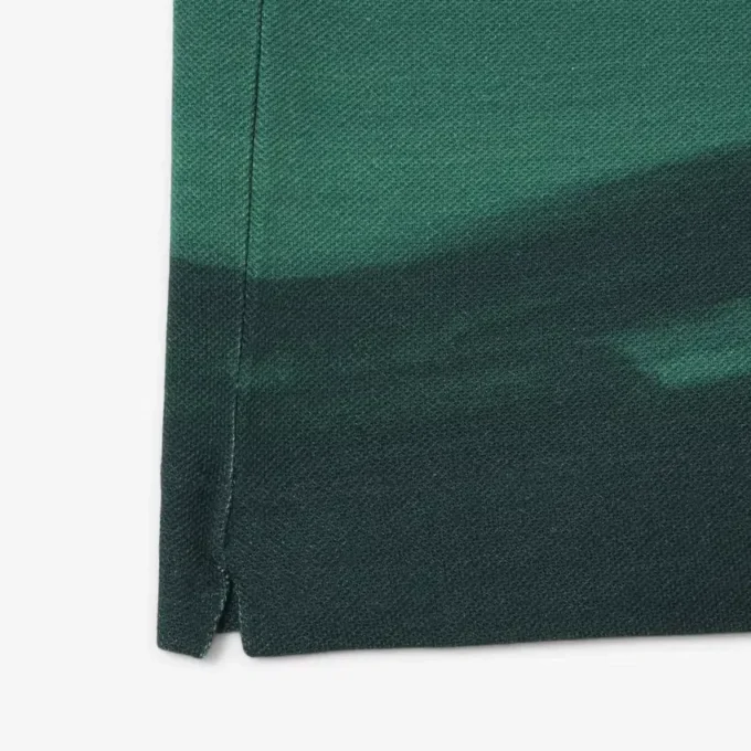 Herren-Poloshirt mit klassischer Passform und Petit-Piqué-Print