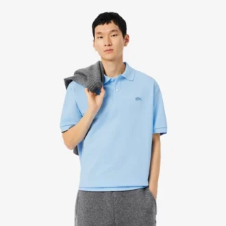 Herren-Poloshirt mit lockerer Passform und schwerem Piqué