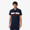 Herren-Poloshirt mit Regular Fit und Colorblock-Design aus Petit Piqué
