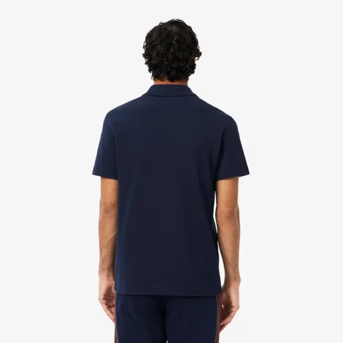Herren-Poloshirt mit Regular Fit und Colorblock-Design aus Petit Piqué