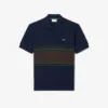 Herren-Poloshirt mit Streifen in klassischer Passform, hergestellt in Frankreich