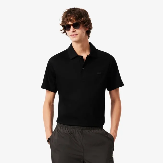 Herren-Poloshirt „Paris Classic Fit“ mit offenem Kragen und Stickerei