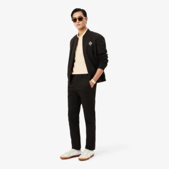 Herren-Poloshirt „Paris Classic Fit“ mit offenem Kragen und Stickerei