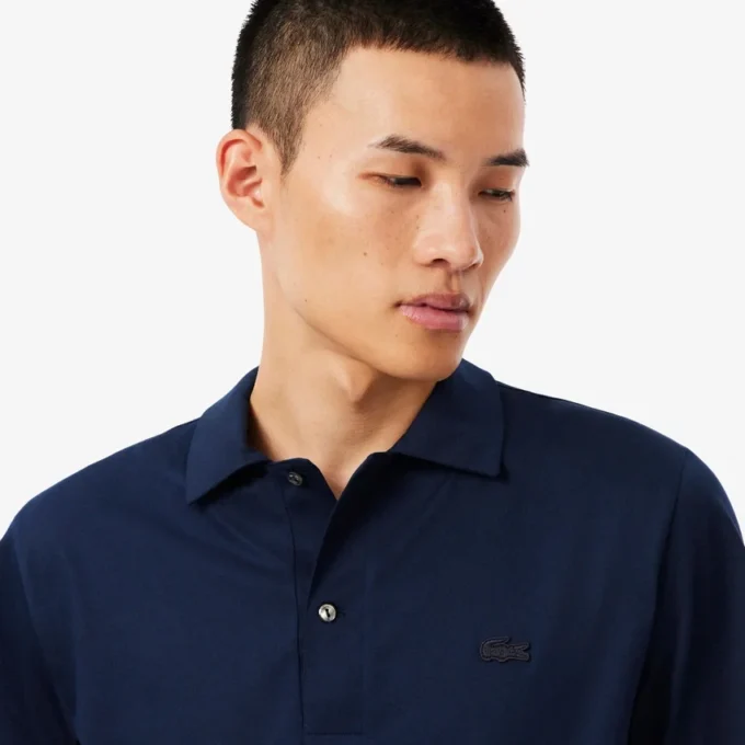Herren-Poloshirt „Paris Classic Fit“ mit offenem Kragen und Stickerei
