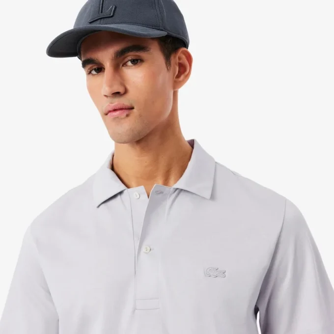 Herren-Poloshirt „Paris Classic Fit“ mit offenem Kragen und Stickerei