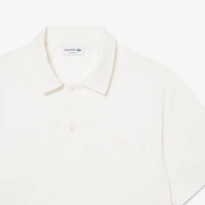 Herren-Poloshirt „Paris Classic Fit“ mit offenem Kragen und Stickerei
