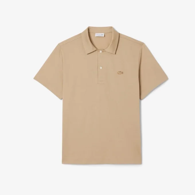 Herren-Poloshirts mit offenem Kragen und Stickerei im Paris Classic Fit Herren-Poloshirts mit offenem Kragen und Stickerei im Paris Classic Fit