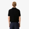 Herren-Pullover aus Baumwoll-Blend mit offenem Polokragen