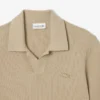 Herren-Pullover aus Baumwoll-Blend mit offenem Polokragen