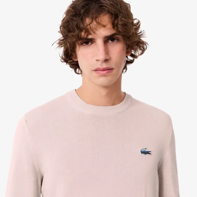 Herren-Pullover aus Baumwolle mit Krokodil-Motiv