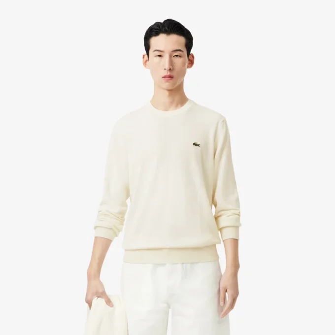 Herren-Pullover aus Baumwolle mit Rundhalsausschnitt