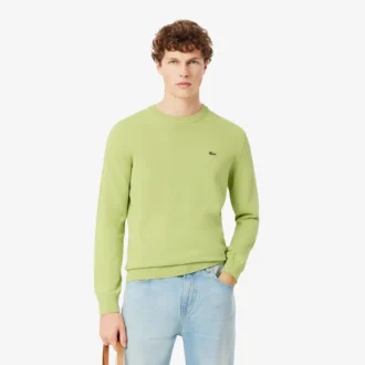 Herren-Pullover aus Baumwolle mit Rundhalsausschnitt