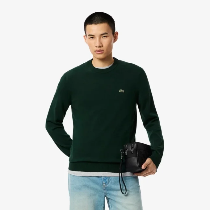 Herren-Pullover aus Baumwolle mit Rundhalsausschnitt