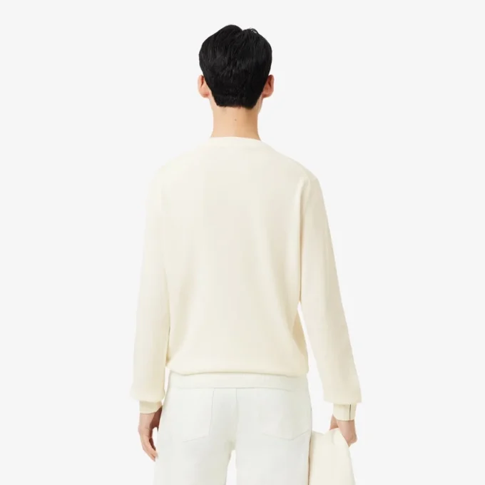 Herren-Pullover aus Baumwolle mit Rundhalsausschnitt