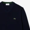 Herren-Pullover aus Baumwolle mit V-Ausschnitt