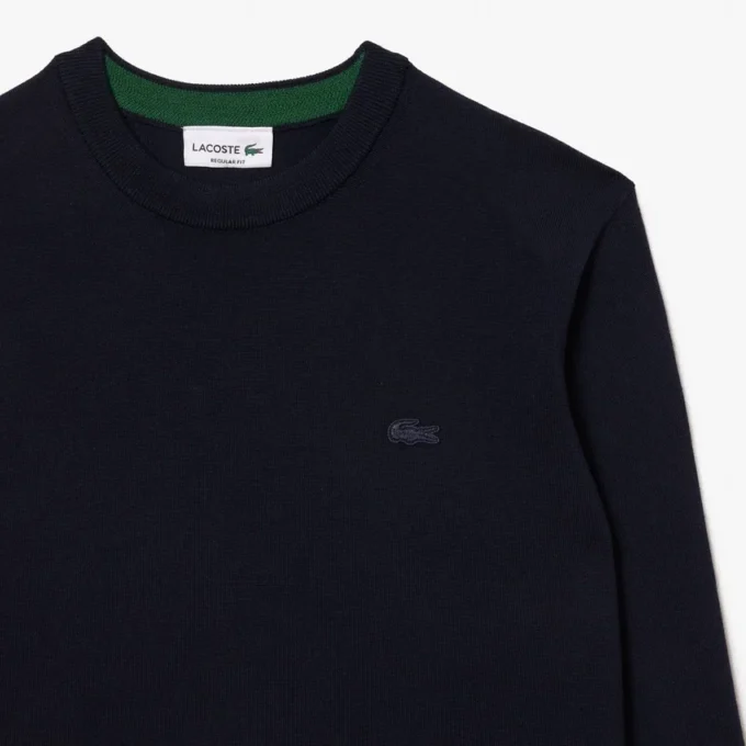 Herren-Pullover aus Merinowolle mit Rundhalsausschnitt