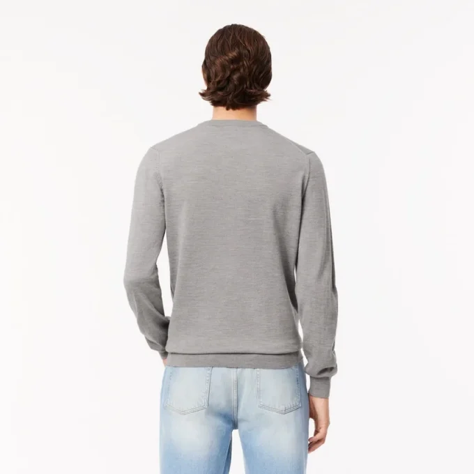 Herren-Pullover aus Merinowolle mit Rundhalsausschnitt