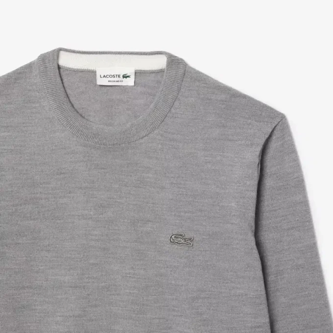 Herren-Pullover aus Merinowolle mit Rundhalsausschnitt
