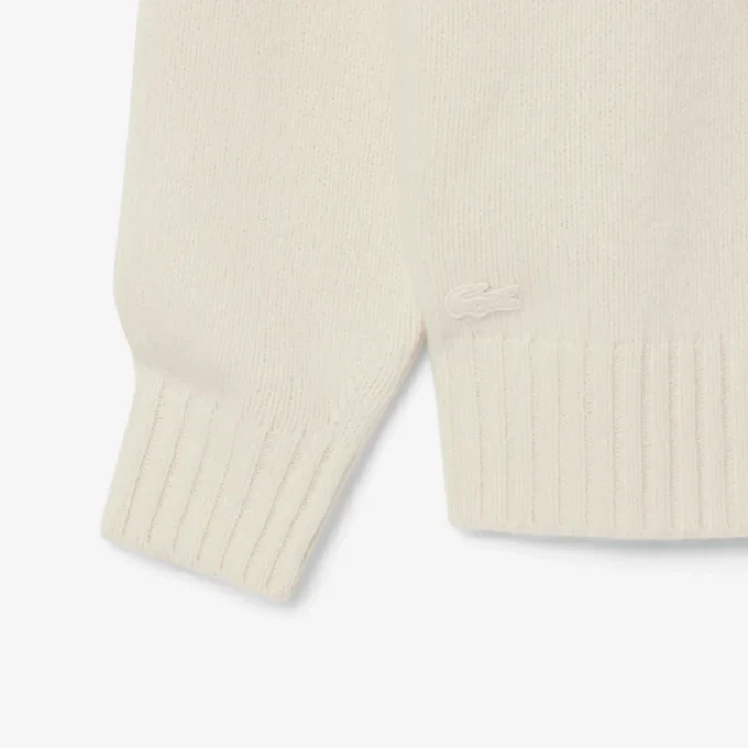 Herren-Pullover aus Wolle mit Intarsien-Logo
