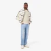 Herren-Pullover aus Wolle mit Patchwork-Effekt in lockerer Passform
