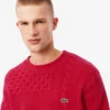 Herren-Pullover aus Wolle mit Patchwork-Effekt in lockerer Passform