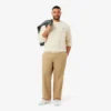 Herren-Pullover aus Wolle mit Patchwork-Effekt in lockerer Passform
