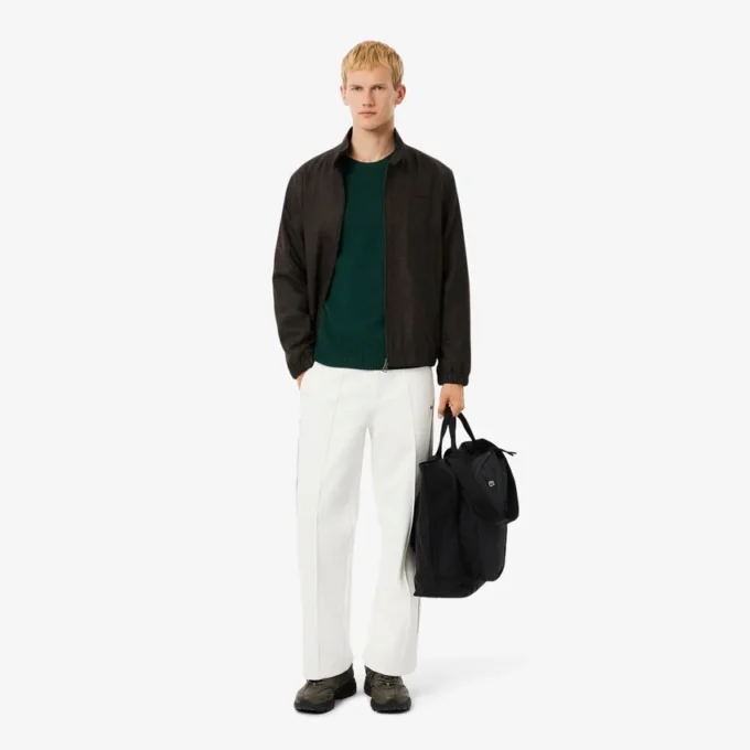 Herren-Pullover aus Wolle mit Rundhalsausschnitt