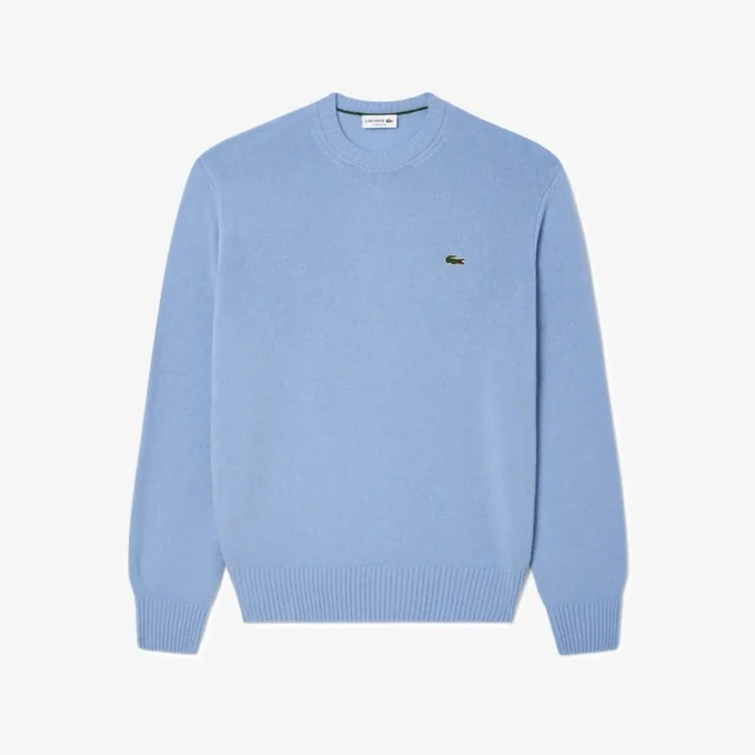 Herren-Pullover aus Wolle mit Rundhalsausschnitt