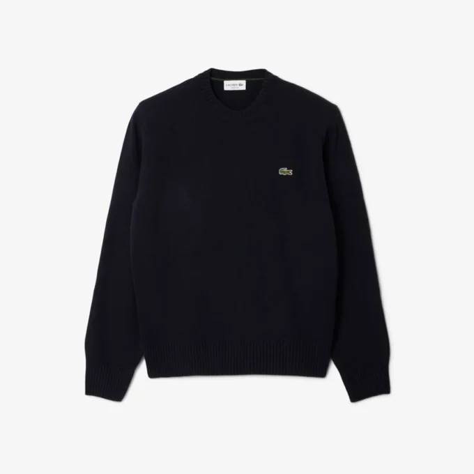 Herren-Pullover aus Wolle mit Rundhalsausschnitt