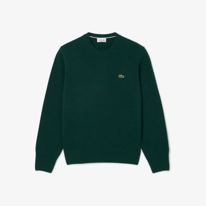 Herren-Pullover aus Wolle mit Rundhalsausschnitt