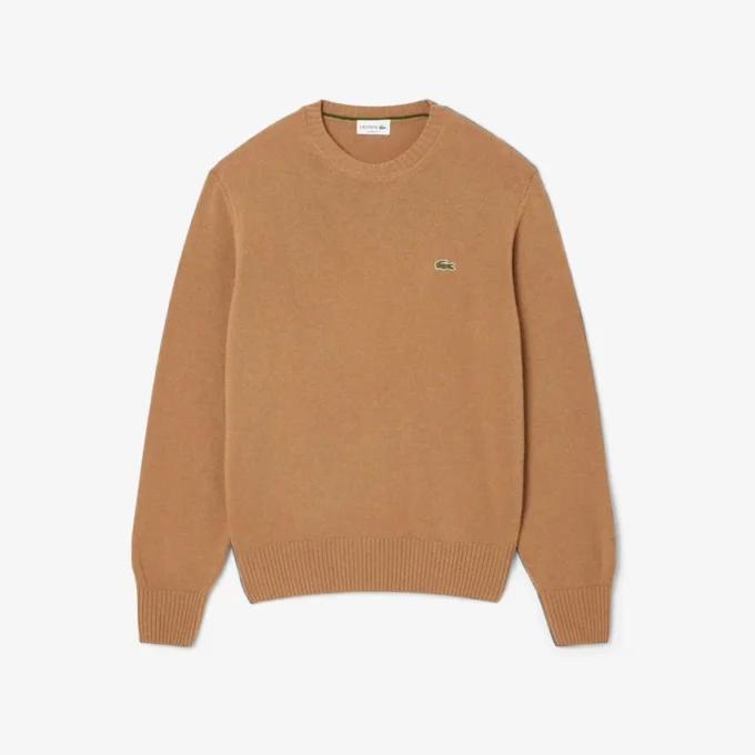 Herren-Pullover aus Wolle mit Rundhalsausschnitt