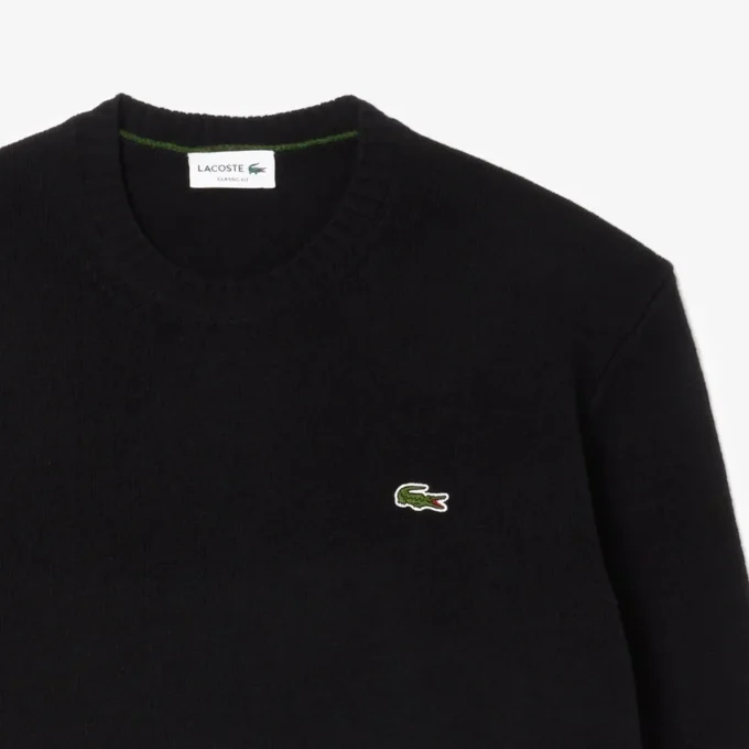 Herren-Pullover aus Wolle mit Rundhalsausschnitt