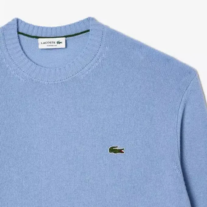 Herren-Pullover aus Wolle mit Rundhalsausschnitt